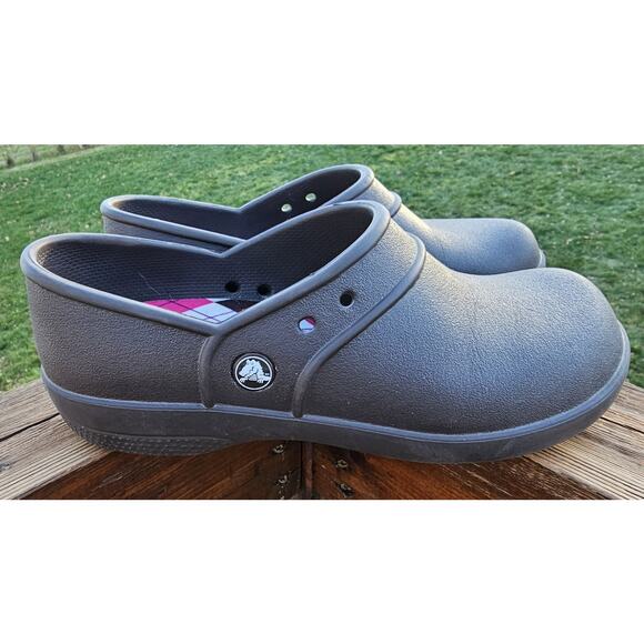 Crocs Shoes Womens Sz 9 Brown Neria Dual Comfort Slip Resistant Work Clog - Picture 2 of 8